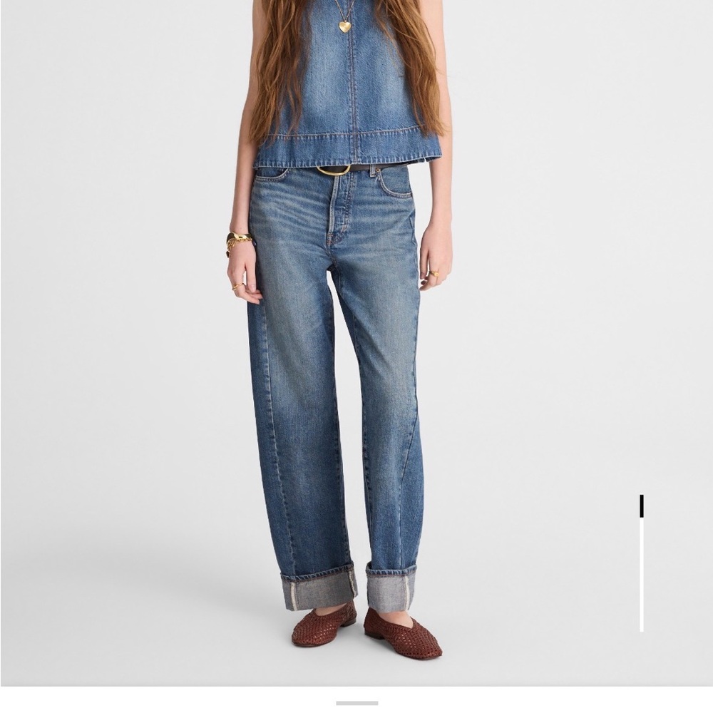 Madewell pieced barrel Jeans in Classic Blue